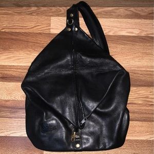 Black Faux Leather Bag